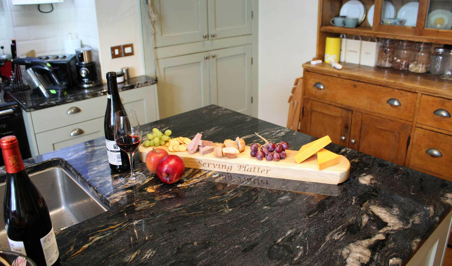 Hand Crafted Single Piece Oak Serving Platter