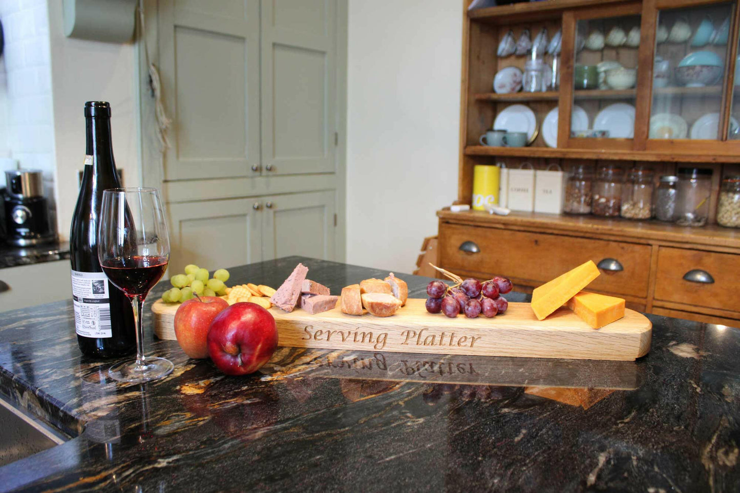Hand Crafted Single Piece Oak Serving Platter