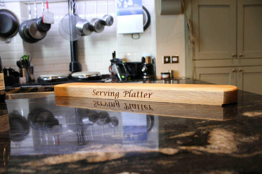 Hand Crafted Single Piece Oak Serving Platter